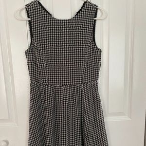 White & Black Print Dress